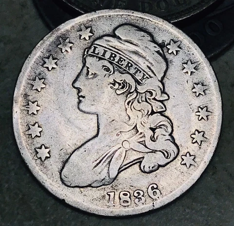 1836 Capped Bust Half Dollar 50C Ungraded Lettered Edge US Silver Coin CC17764 Cover