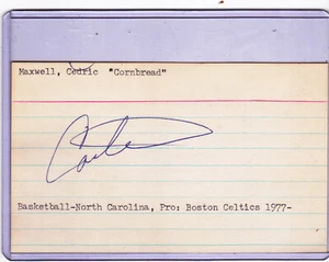 Cedric "Cornbread" Maxwell Autograph Index Card - Picture 1 of 1