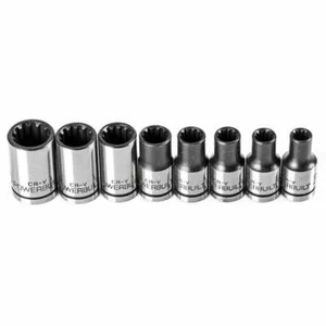 Powerbuilt 8 Piece 1/4 Inch Drive Universal Socket Set with Tray - 642053 - Bild 1 von 6