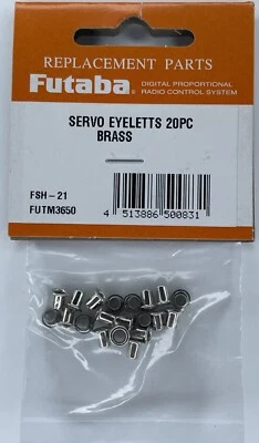 Vintage Futaba 20pc Brass Servo Eyelets FUTM2310 For S148 S131 S132 S28 NEW - Image 1 of 2