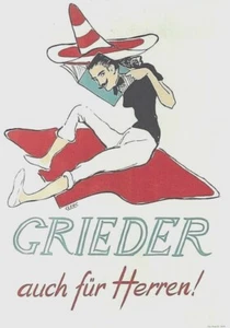 Original vintage poster GRIEDER SWISS MENS FASHION c.1960 - Picture 1 of 1