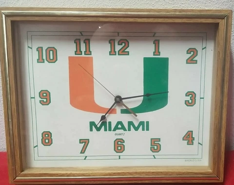University Of Miami Florida Gators Quartz Clock Vintage NCAA Cover