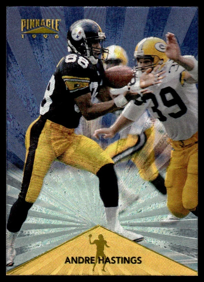 1996 Pinnacle Trophy Collection Foil Andre Hastings Pittsburgh Steelers #123 - Image 1 of 2