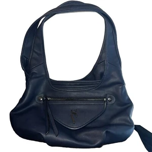 Vera Wang Women's Purse Navy Shoulder Bag Pockets Leather Style. - Picture 1 of 7
