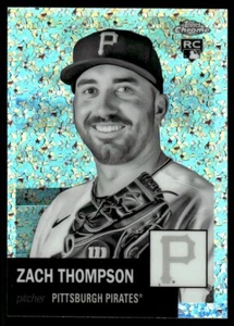 2022 Topps Chrome Platinum BLACK AND WHITE Zach Thompson Rookie Pittsburgh - Picture 1 of 2