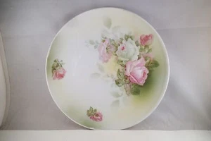 Vintage Royal Rudolstadt Prussia Decorative Plate Pink Roses - Picture 1 of 7
