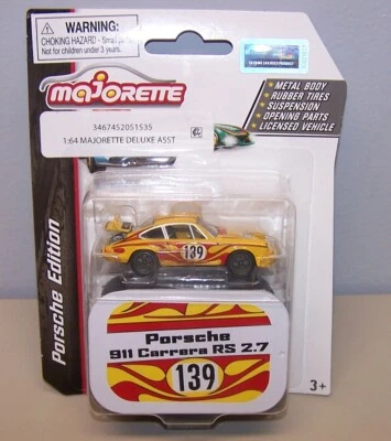 Majorette Porsche Edition Porsche 911 Carrera RS 2.7 With Collector Tin - Image 1 of 4