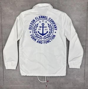 dixxon Flanell Firmenjacke Herren S weiß Knopf Druckknopf Anker Matrose navy - Bild 1 von 20