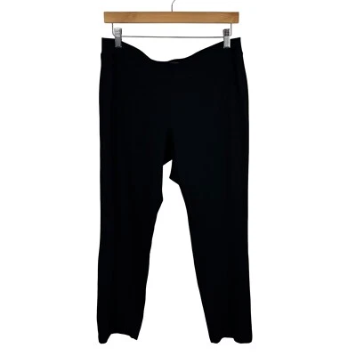 Pantalones ajustados Eileen Fisher para mujer medianos negros elásticos minimalistas éticos Foto 1 de 4