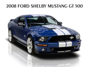 2008 Ford Shelby Mustang GT 500 in Blue NEW Sign 30x40" USA STEEL XXL Size - Picture 1 of 1