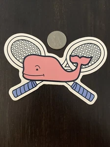 New Authentic Vineyard Vines Tennis Whale Sticker Stanley Yeti Car Decal - Picture 1 of 2