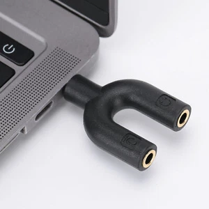 5PCS Headset Adapter Headphone Microphone U Splitter Cable 3.5mm U Type Adap - Picture 1 of 15