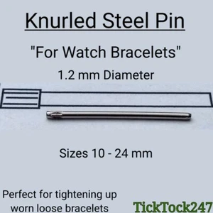 "Rändelstifte Edelstahl Uhrenarmband Pin ""1,2 mm Durchmesser" - Bild 1 von 3