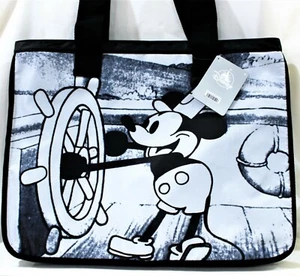 Disney Mickey Mouse Steamboat Willie Tote Large Zip Closure Bag - Picture 1 of 1