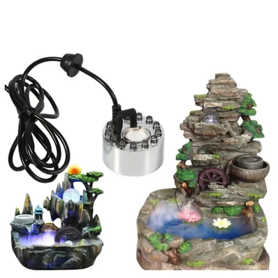 NEBULIZZATORE ULTRASUONI LED FONTANA ACQUARIO MACCHINA FUMO NEBBIA UMIDIFICATORE - Immagine 1 di 4