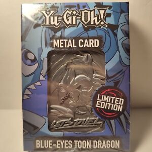 Yugioh Blue Eyes Toon Dragon Metal Card Ingot Limited Edition Konami Collectible