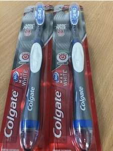 2 Colgate 360 Max White Expert Whitening Sonic Power Battery Toothbrush, 2 of - Picture 1 of 3