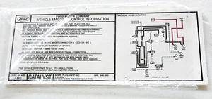 New 1986 Lincoln Town Car and Mark VII 5.0L AT Emission Decal - E6AE-9C485AHE - Bild 1 von 1