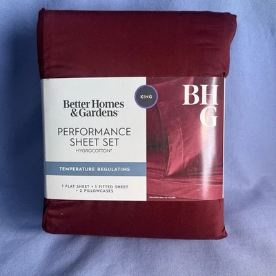 Better Homes & Gardens 4-Piece 400 Thread Count Deep Redwood Performance. King - Image 1 of 4