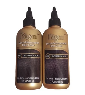 Lot Of 2 Bigen Semi Permanent Hair Color In NB2 Natural Black - Image 1 of 4