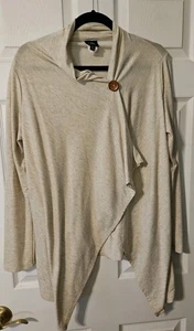 Cárdigan Un Botón Envolvente Poncho Jersey Mediano Mujer - Imagen 1 de 6