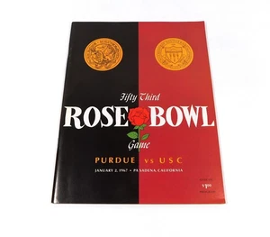 Programa de fútbol americano universitario Purdue vs USC Rose Bowl 1967 1-2-67 - Imagen 1 de 2