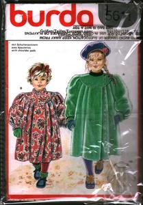 5611 Vintage Burda Sewing Pattern Girls Dress 3 - 7 Fall Winter Loose Fitting - Picture 1 of 1