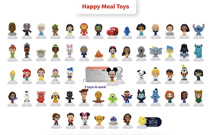 Juguetes Happy Meal 2023 MCDONALD'S DISNEY 100 ANIVERSARIO - Tú eliges Foto 1 de 1