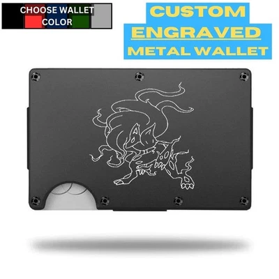 Custom ZOROARK POKE-MON #3 Laser Engraved Wallet - Pick A Wallet Color - Image 1 of 4
