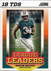 2024 Score Football League Leaders #LL-RMT - Raheem Mostert - Dolphins - Picture 1 of 2