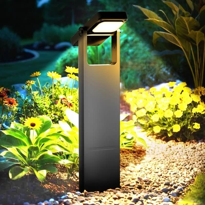 Solar Pathway Lights Outdoor 4Pack, Adjustable Head Waterproof IP65, 200LM Wa... - Image 1 of 4