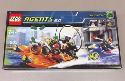 LEGO Agents 2.0 8968 River Heist NEW! Swamp Boat Jetski Fuse Dollar Bill - Image 1 of 4