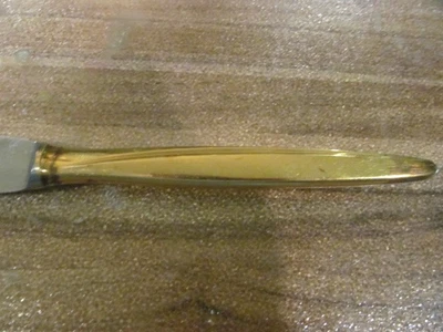 *INOX WMF KOPENHAGEN FACA PARA BOLO CABO OCO Banhada a Ouro ALEMANHA ESTERLINA - Imagem 1 de 4