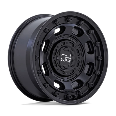 17x8.5 Black Rhino Atlas Matte Black Wheels 5x5/5x5.5 (-10mm) Set of 4 Foto 1 de 4