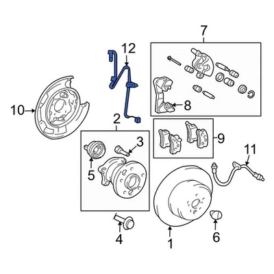 For Lexus RX350 07-09 Lexus Rear Left ABS Wheel Speed Sensor Wiring Harness Foto 1 de 2