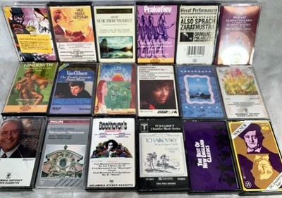 18 CASSETTE TAPE Lot CLASSICAL Chamber MUSIC Symphony PIANO Concerto VIOLIN - Image 1 of 2