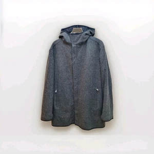 Prada Milano Hooded Wool Jacket Mens Size 48 Grey Fall 2000 - Picture 1 of 23