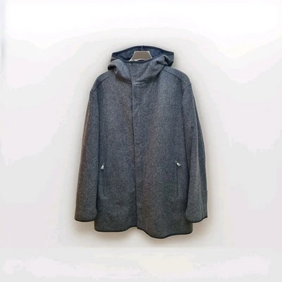 Prada Milano Hooded Wool Jacket Mens Size 48 Grey Fall 2000 - Image 1 of 4