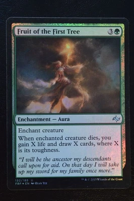 Magic The Gathering MTG FRUIT OF THE FIRST TREE FOIL Fate Reforged LP Played - Image 1 of 2