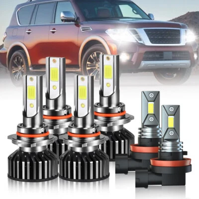 Kit combinado de faros antiniebla LED de haz alto/bajo para Nissan Armada 2011-15 Foto 1 de 4