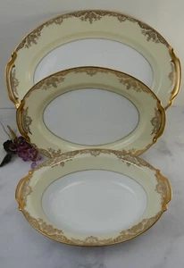Two Vintage Platters One Oval Serving Bowl 1918 Noritake Grafton Made in Japan - Picture 1 of 9