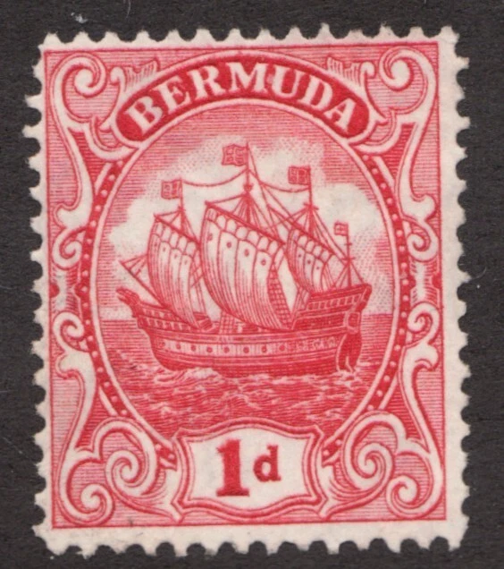 1928 Bermuda Sc #83 (type III) 1d Sailing Ship Caravel - MH postage stamp Cv$15 - Image 1 of 1