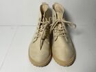 OLD NAVY GIRLS COMBAT BOOTS SIZE 3 BEIGE PRE OWNED