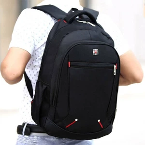 Herren Rucksack Wasserdicht Sport Arbeit Freizeit Schulrucksack Schwarz Tasche - Bild 1 von 12