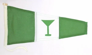 Sewn Gin Pennant 48" Flag for Boat with glass sewn thereon. Welcome aboard - Picture 1 of 1