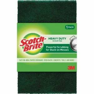 (24)- 3M Scotch-Brite Heavy Duty Scouring Pad 3.8 X 6in, Synthetic Fiber MPN:220 - Picture 1 of 1