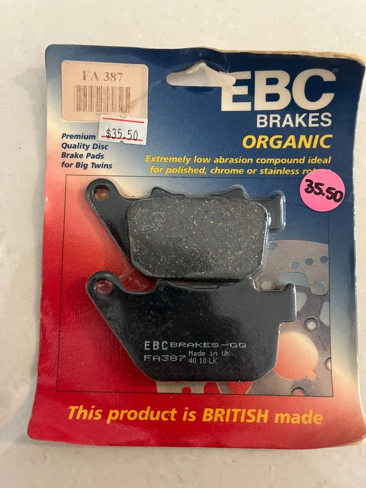 Nuevas pastillas de freno orgánicas EBC FA387 Harley Sportster 1200 hierro 883 cuarenta y ocho Foto 1 de 2