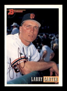 1993 Bowman - Larry Carter - On Card Autograph