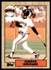 1987 Topps Tiffany Chris Brown Baseball Cards #180