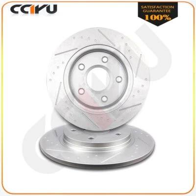 Rear Slotted Brake Rotors For 2008-2016 Dodge Grand Caravan 2012-2015 Ram C/V Foto 1 de 4